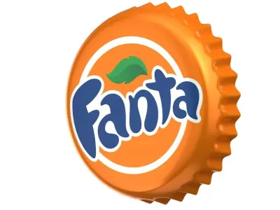 Fanta Bottle Cap 3D model