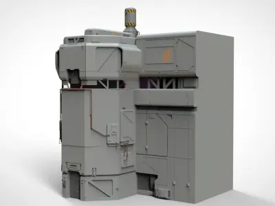 sci-fi Architectural element 8 3D model