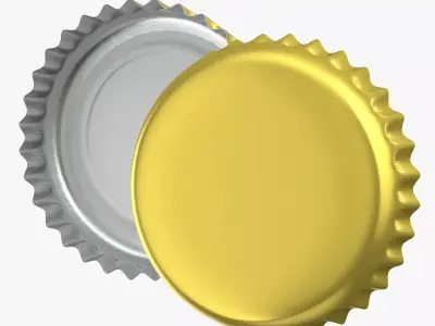 crown bottle cap 3D model