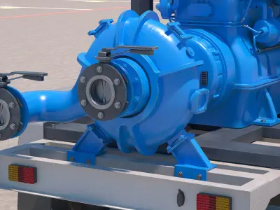  Diesel Engine Transfer Pump Trailer 