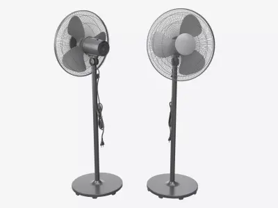 Floor Fan Gray 3D model