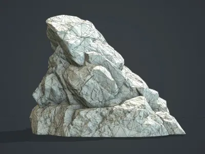 Boulders Collection PBR Game Ready stack of rocks Low-poly 3D model