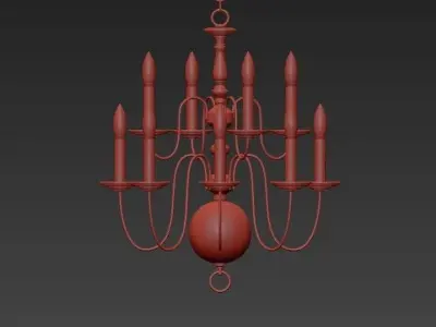Six chandeier 3D model