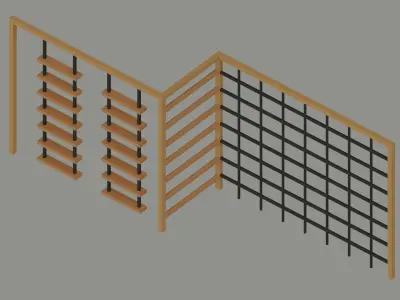 Playground Climber Low-poly 3D model