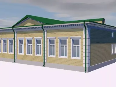 Country house Low-poly 3D model buy