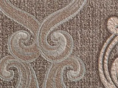 Mocha Damask Medallion Wallpaper  Texture