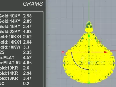Brilliant Hershey Kiss Diamond Pendant 3D print model