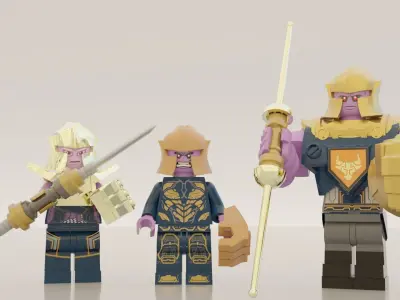 Lego Thanos mini pack 3D model