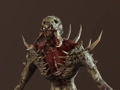 Mutant6 demon Low-poly 3D model