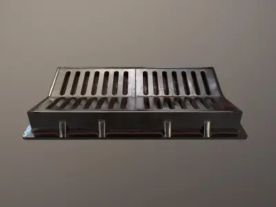 Sewer Grate - 4K PBR Game Ready Low-poly 3D model