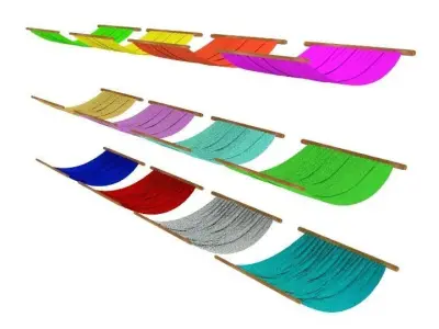 Peasant Front Door sun Guards Low-poly 3D model