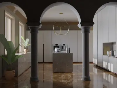 Modern Kitchen interior 3D model buy