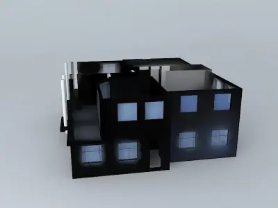 Two store house project Free 3D model