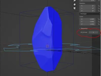 set 3d model rig crystal stone  models blender scripted rig 3D model