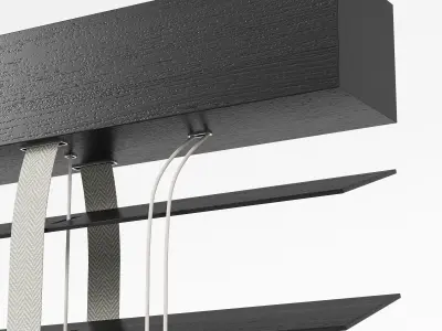 Wooden blinds Set 04 3D model