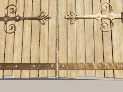 Medieval Fantasy Door 3D model