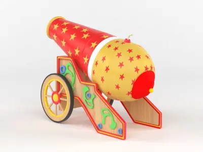 Circus Cannon 3D model