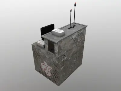 Cyberpunk City - Building 18 Low-poly 3D model