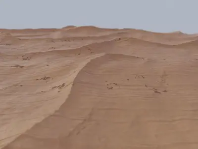 LANDSCAPE DESERT Low-poly 3D model