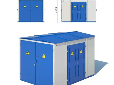 voltage transformer Low-poly 3D model