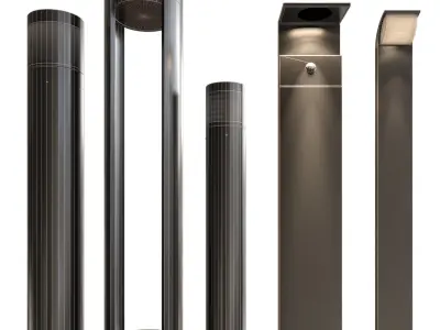 Lucande bollard lights 3D model