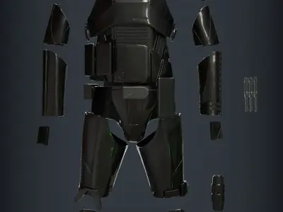 DEATH TROOPER ARMOR specialist armor included add e-11d rifle 3D print model