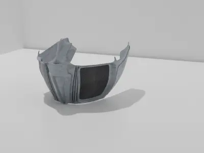 Scifi Mask Low-poly 3D model