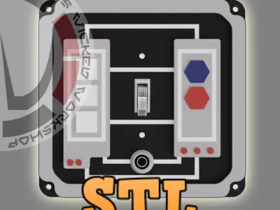 Star Wars Single Toggle Light Switch Cover 01 - Solid STL 3D print model