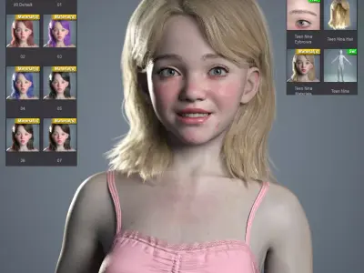 Teen Nina for Genesis 9 3D model