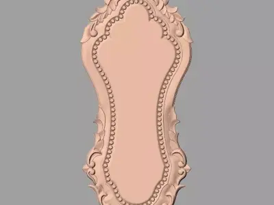 Door flower relief model STL format for CNC carving E495 3D model