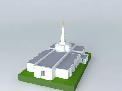 LDS. Temple Reno Nevada Templo Mormon 81st. operating temple. Free 3D model