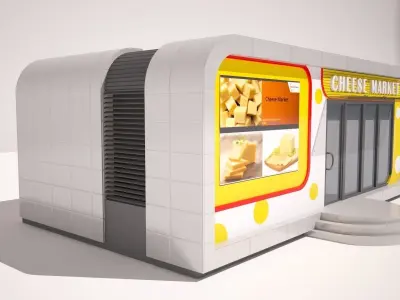 Cheeze market 3D model
