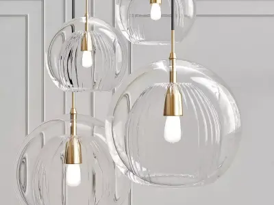 Crystal Pendant Light 3D model buy