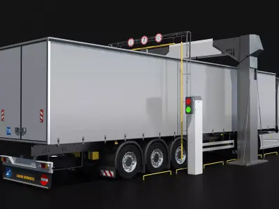 Border X-Ray Truck Control 3D model
