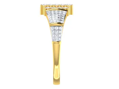Light Weight Gold Diamond Rings-R-4139 3D print model