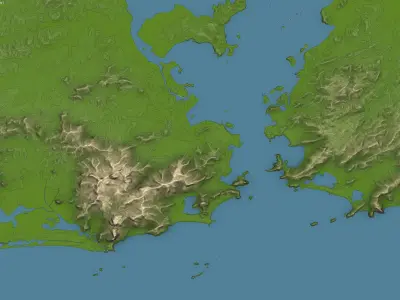 Rio de Janeiro - 3D City Model Low-poly 3D model