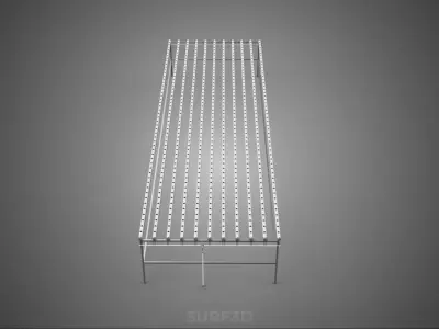 INDUSTRIAL SCALE HYDROPONIC RACK NFT SYSTEM ARRAY GARDEN FARMING 3D model