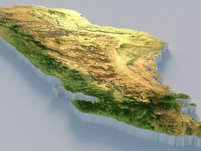 Madagascar Madagasikara Terrain Country 3D model