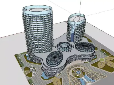 vacation spot-Resort-Fashion Leisure Hotel-0145 3D model