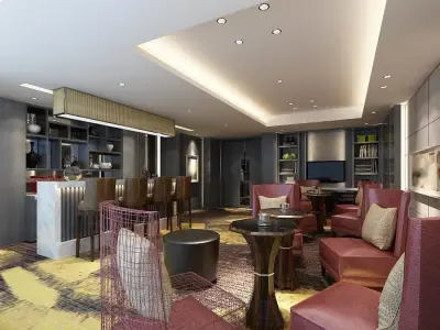 Business Restaurant - Coffee - Banquet  93 3D model