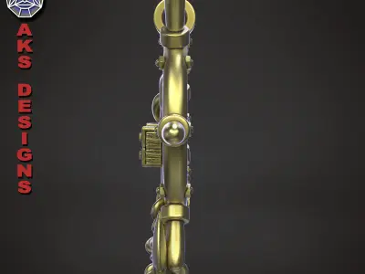 Pendant biker jewelry Anchor v1  3D print model