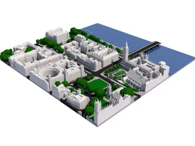 London city tile Level 2 block TQ3079 North West 3D model