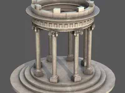 Garden Rotunda LP  Low-poly 3D model