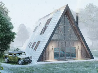 A-Frame Hosue 3D model