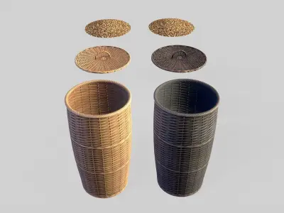 Basket 8 Low-poly 3D model