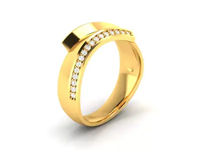 Women Ring  Render 3dm STL OBJ FBX Details 3D print model 195