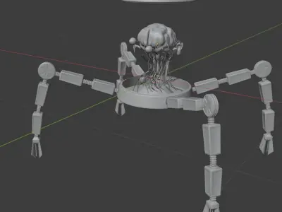 AlwaysThinking brain in glass container 3D model