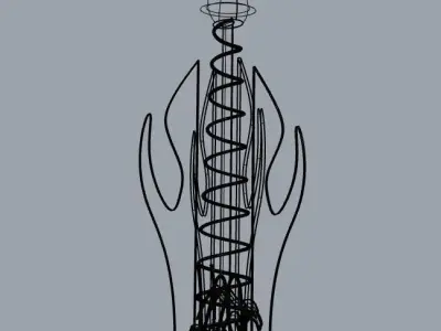 scifi antana 3D model