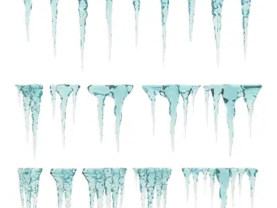 Icicle collection 3D model
