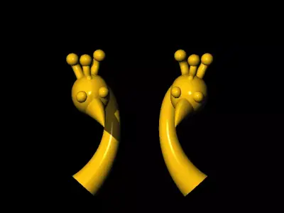 Tops earrings  Free 3D print model